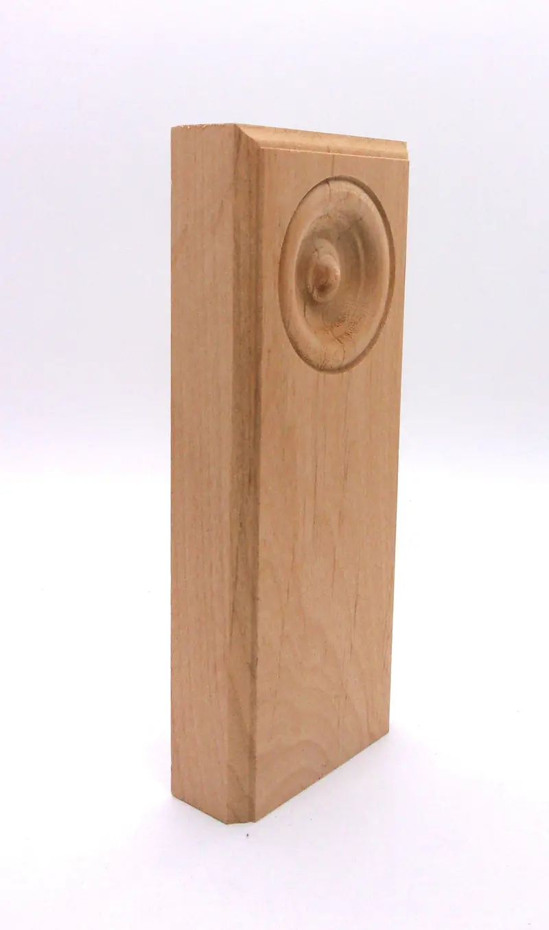 Unfinished Alder Bullseye Plinth Block – 3/4" X 2-1/2" X 6" 1