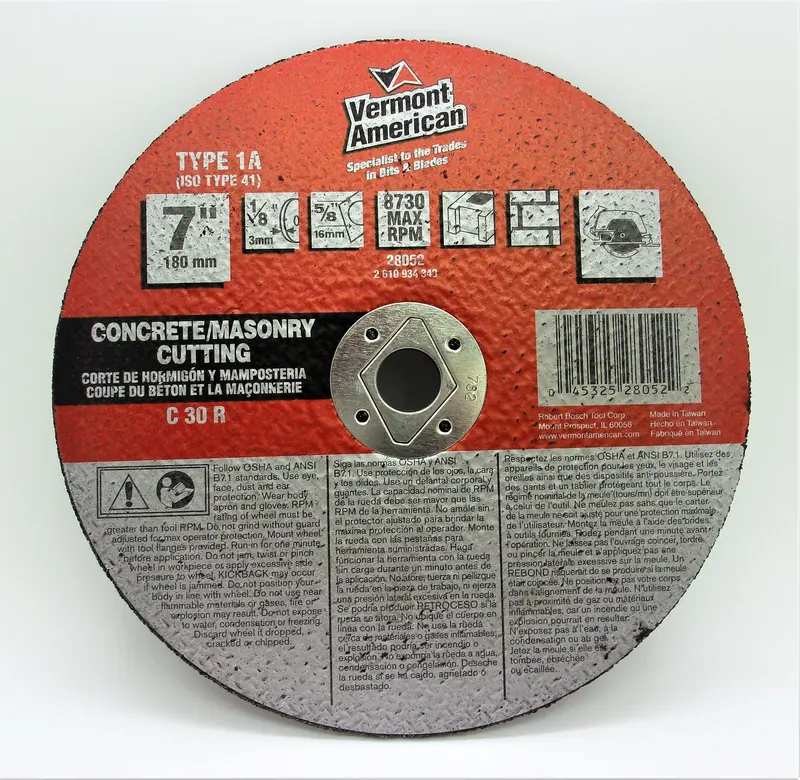 Vermont American #28052 Masonry Saw Blade – 7 To 7.25 Inches Diameter, General-Purpose 1