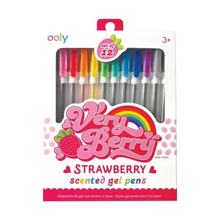 Very Berry Gel Pens – Strawberry Scented Writing Tools 1