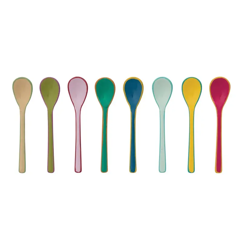 Vibrant Enameled Salt Spoon 1