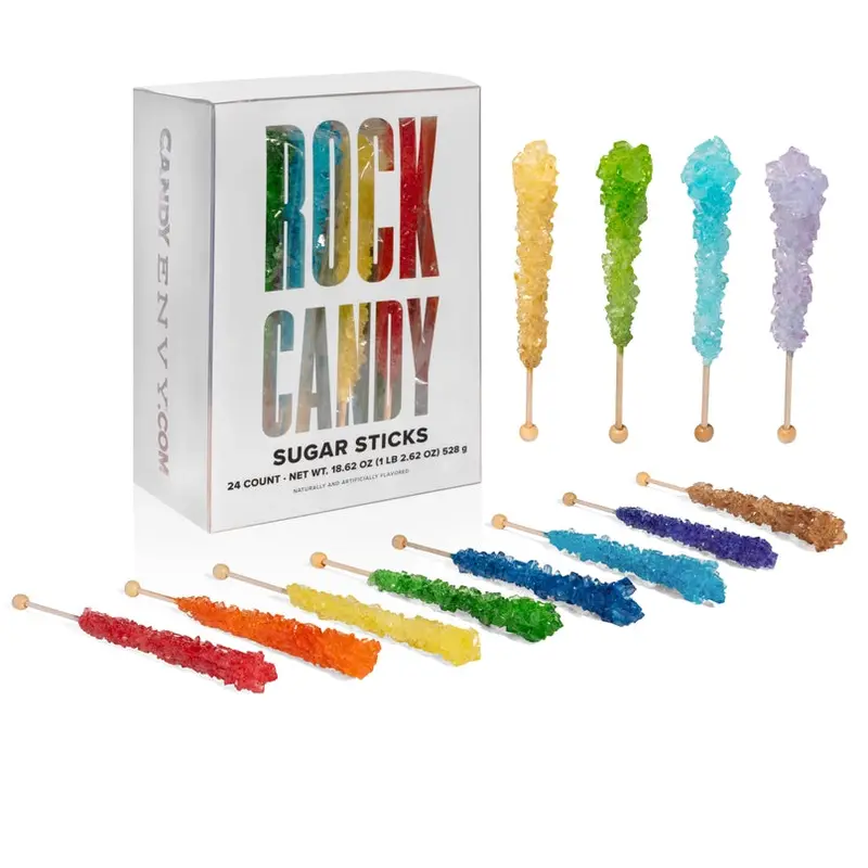 Vibrant Rock Candy Sugar Sticks 1