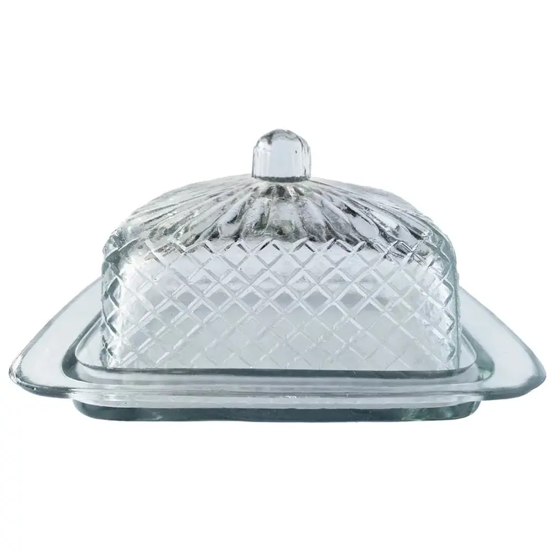 Vintage-Style Cut Glass Butter Keeper 1