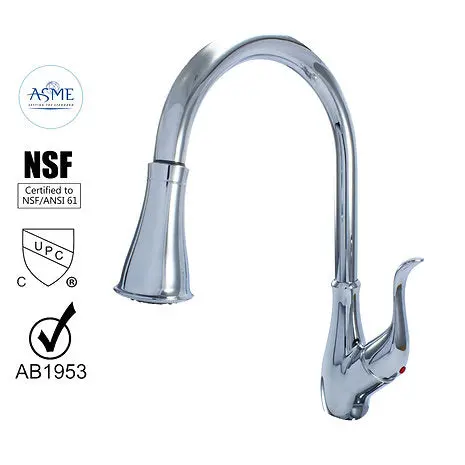 Wasserman 62210040 Chrome High-Arc Pulldown Kitchen Faucet Spray Head 1