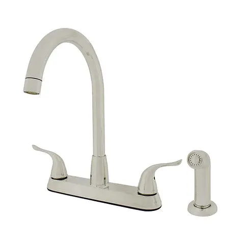 Wasserman Hybrid Metal Deck-Mount Faucet – Dual-Handle With Integrated Spray (Model 23157143) 1