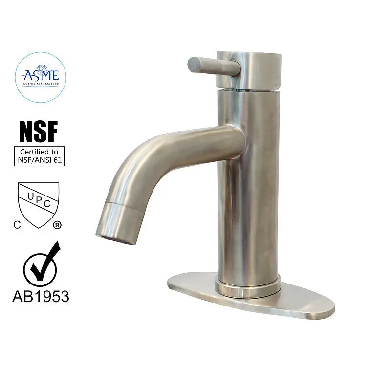 Wasserman Stainless Steel Lavatory Faucet With Pop-Up Drain & Deck Plate 1