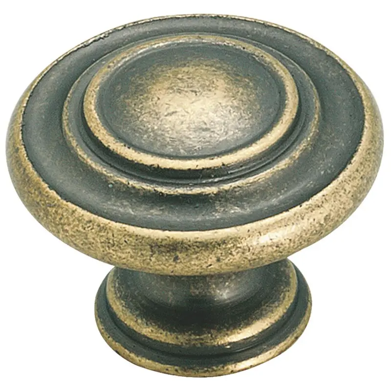 Weathered Brass Cabinet Knob – 1-3/8" Inspirations Collection By Amerock 1