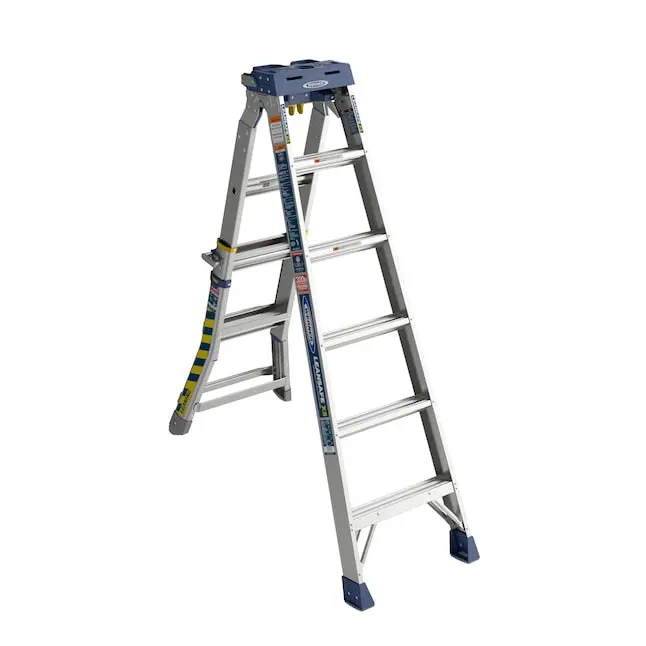 Werner Leansafe X5 Aluminum Multi-Position Ladder – 14-Foot Reach, Type 1A Duty Rating (300 Lbs) 1