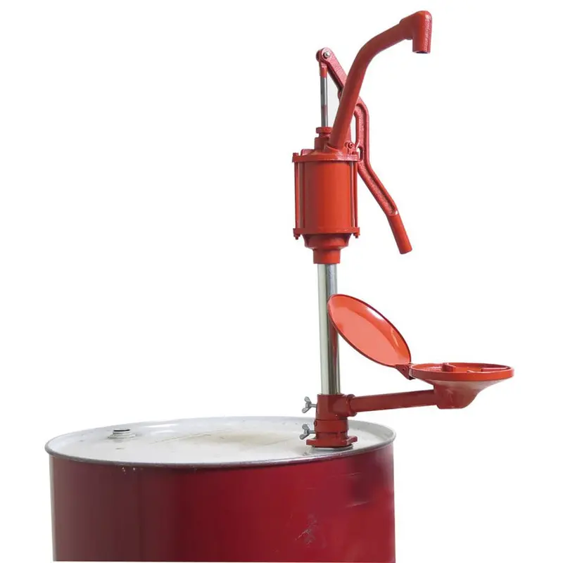 Wesco Lever-Actuated Drum Pump – Cast Iron & Steel Build With Drip Tray 1
