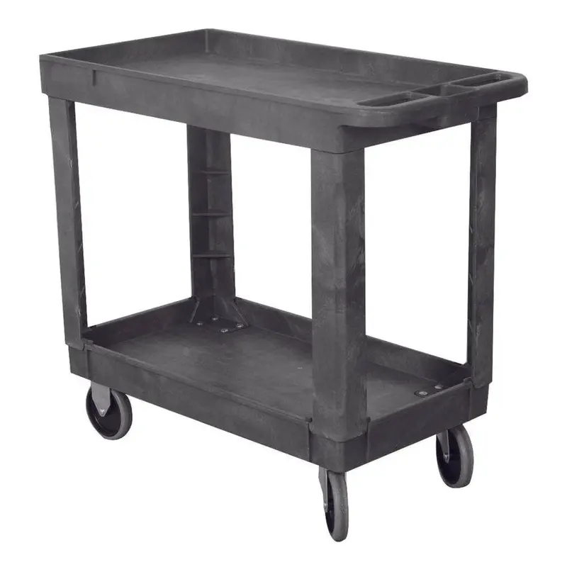Wesco Narrow-Aisle Economy Plastic Service Cart – 330 Lb Weight Limit 1