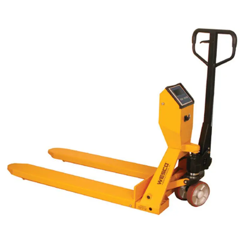 Wesco Scale-Equipped Pallet Truck With Lcd Display – 5,000 Lb Capacity 1