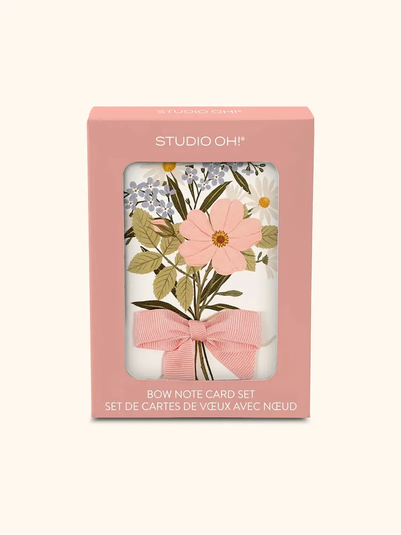 Wildflower Bouquet Bow-Adorned Note Card Collection 1