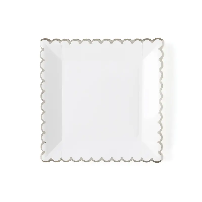 Winter White Scalloped Rim Dinnerware Set 1