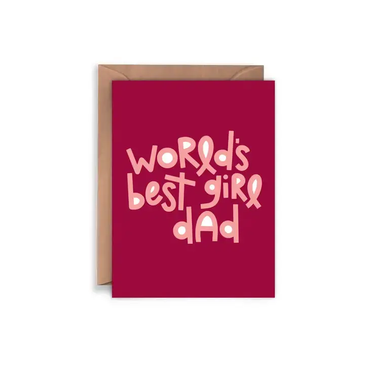World’S Best Girl Dad – Fun & Heartfelt Fatherhood Card 1