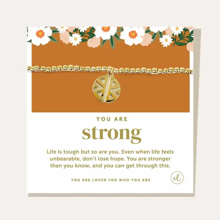 You Are Strong Charm Bracelet – Inspirational Jewelry Gift 1