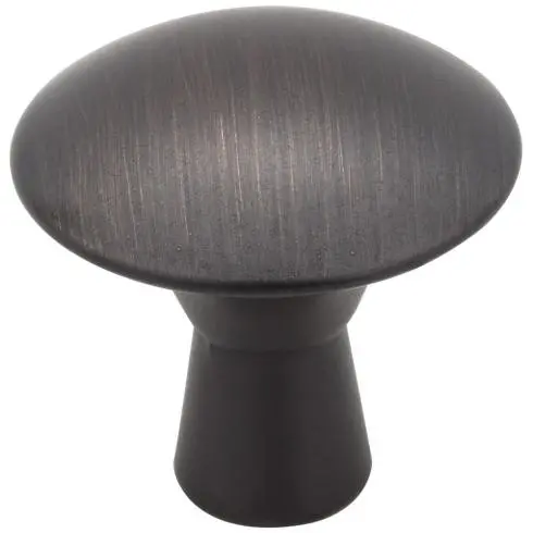 Zachary Mushroom Knob – 1-1/16" Diameter, Brushed Oil-Rubbed Bronze, Soft Rounded Profile #988Dbac 1