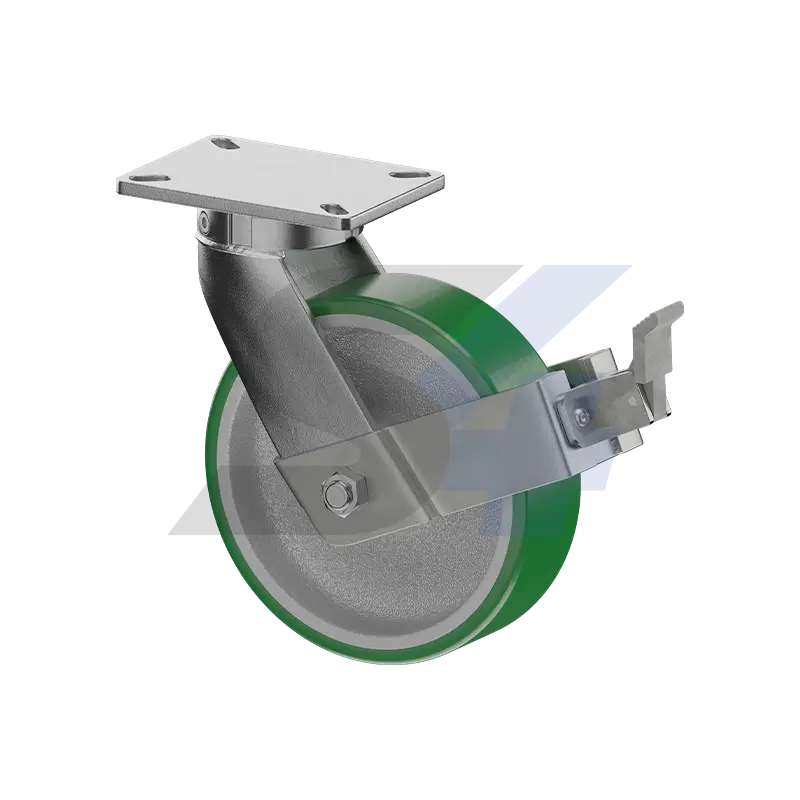 Zinc Kingpinless 10" X 3" Swivel Caster With Face Contact – Top-Plate Mount (Model C000.258) 1