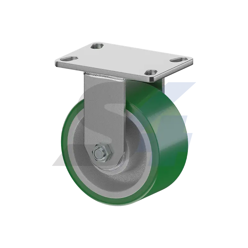 Zinc Kingpinless 6" X 3" Rigid Caster – Top-Plate Mount Version (Model C000.439) 1