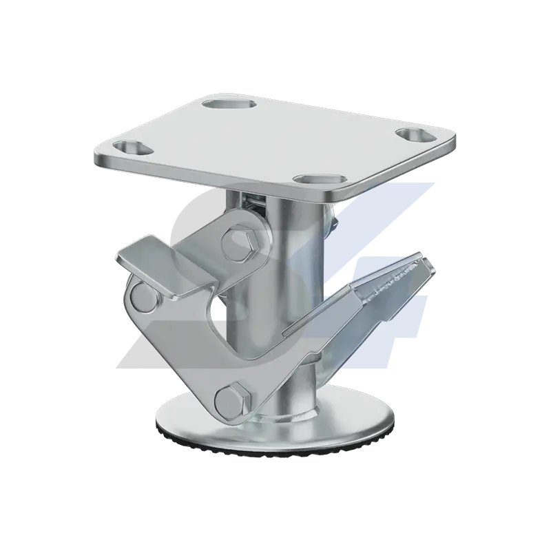 Zinc Pedal-Activated Floor Lock – Top Plate Mount – Model F001.030 1