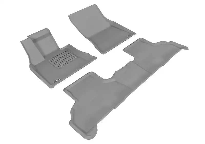 3D Maxpider Kagu Floor Mat Set – Gray, 3-Piece (2 Front + 1 Second Row) 1