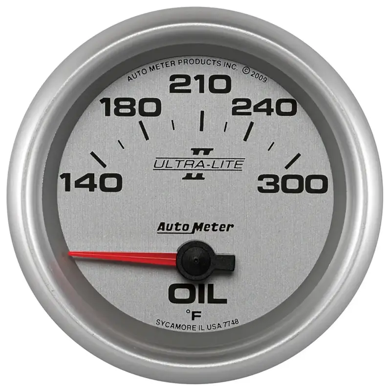 Autometer 7748 Ultra-Lite Ii Oil Temperature Gauge – 2 5/8" Dial, 140–300°F Electric Readout 1