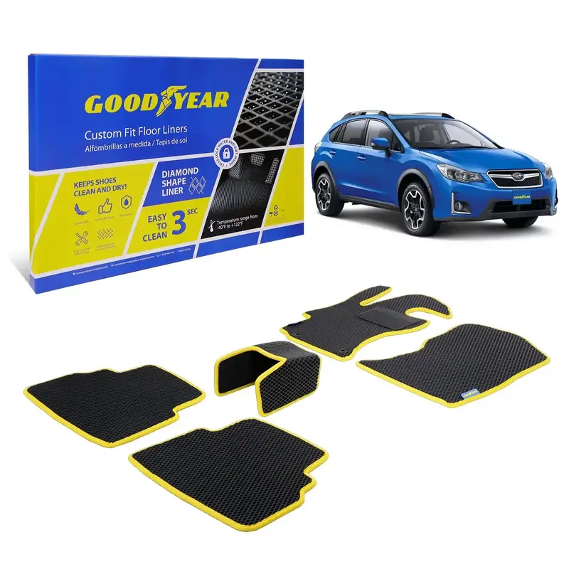 Goodyear Diamondtread Custom Floor Liners – All-Weather Fit With Geometric Traction Pattern 1