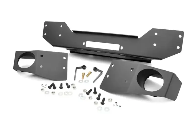 Rough Country 1062 Front Hybrid Stubby Bumper – Lightweight, Off-Road Ready Design 1